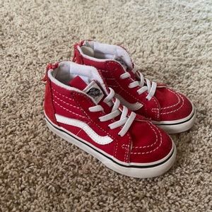 Toddler Red High Top Vans